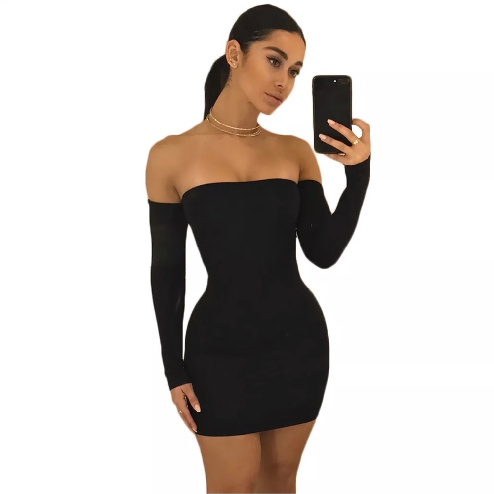 Black mini dress